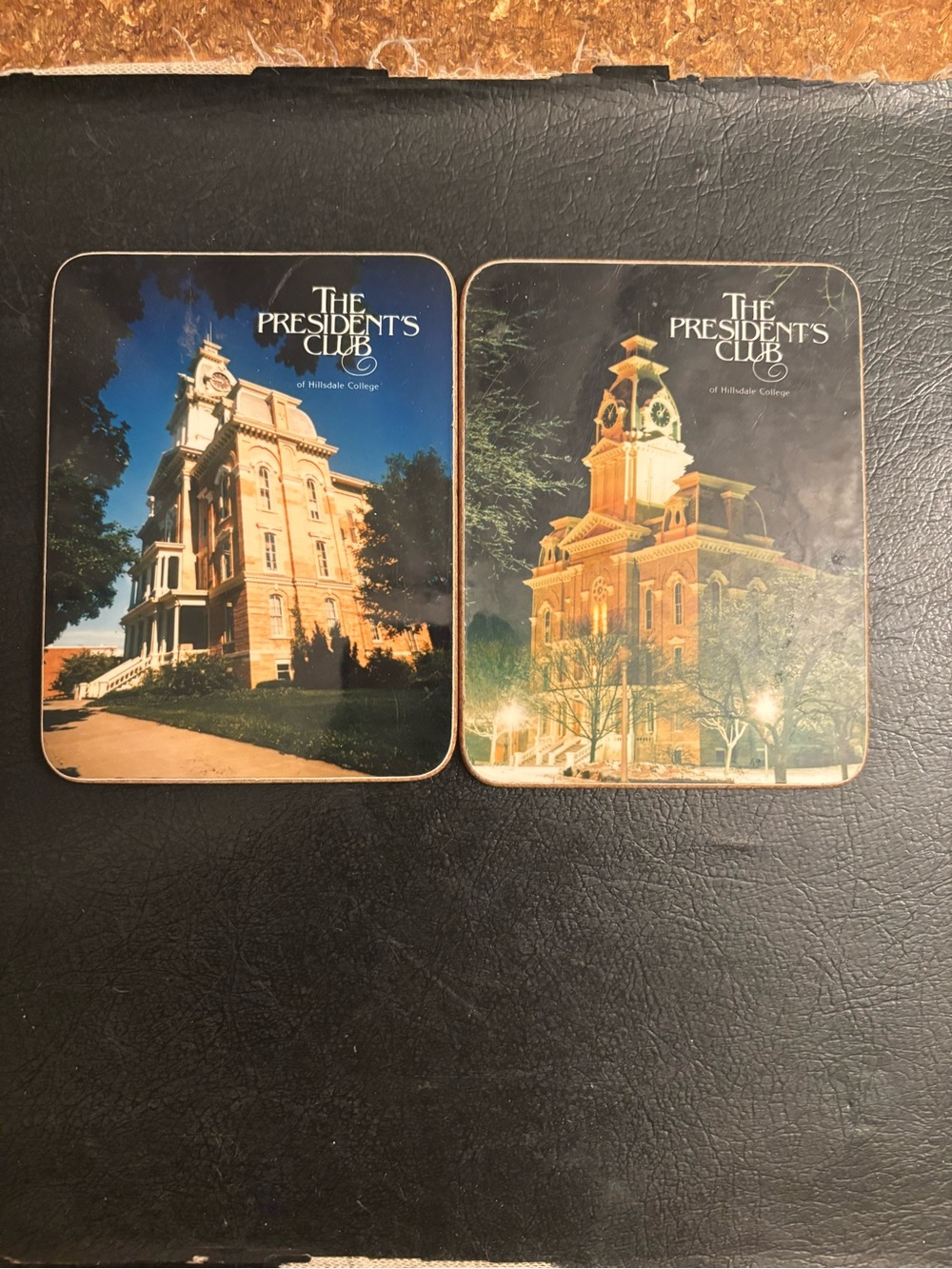 The President's Club Decorative Coaster Set - Blue & Tan